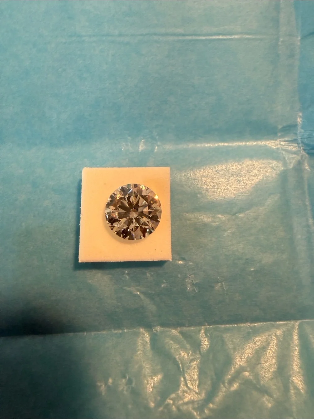 IGI 3.91ct  Round Cut F VS1 Lab Grown Set In A Semi-Mount Natural DIAMOND 14K WG
